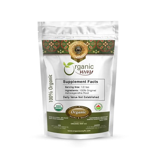 Organic Way Ashwagandha Root Cut & (1LBS / 16Oz.)