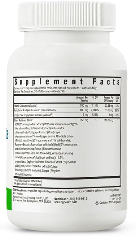 Seeking Health Stress Nutrients, formerly Adrenal (90 capsules)*