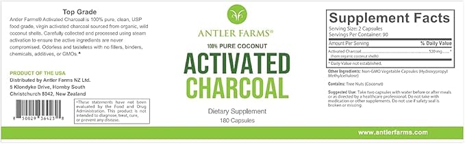 Antler Farms - 100% Pure Organic 180 Capsules 260mg -