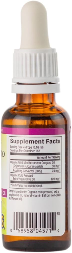 Natural Factors - Oil of Oregano, 187 Servings (1 oz)