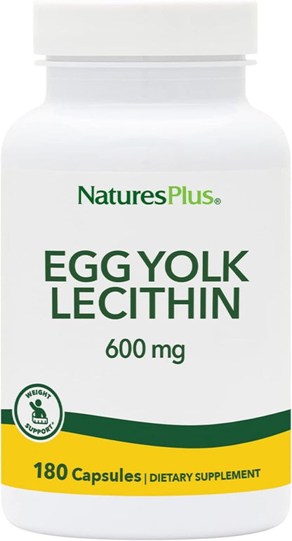 Natures Plus - Egg Yolk Lecithin 600 mg, 180 Vegetarian