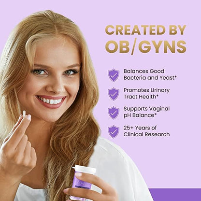 Pro-Fem #1 Vaginal Health Probiotic | Vaginal Probiotics | Clinically Proven to Promote Yeast & PH Balance, Urinary Tract Health | Feminine Probiotics | Works in 7 Days | 30 Capsules | 6-Pack