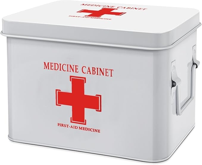 Flexzion First Aid Box Organizer, Empty 8.5 Inch