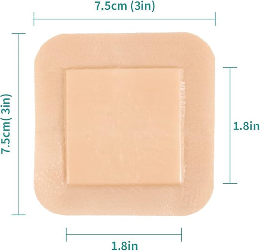 Dimora Silicone Foam Dressing with Border 3"x3" Waterproof 10 Pack(FSA/HSA
