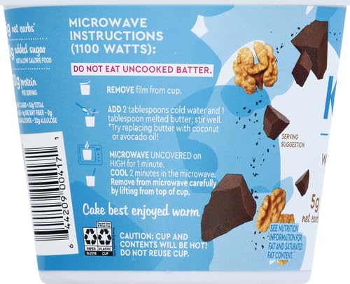 Duncan Hines Keto Friendly Dessert Cups Walnut Fudge Brownie Mix, 2.5 oz