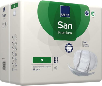 Abena San Premium Incontinence Pads, Heavy 8 to 11), Size 9, 112 112 Count