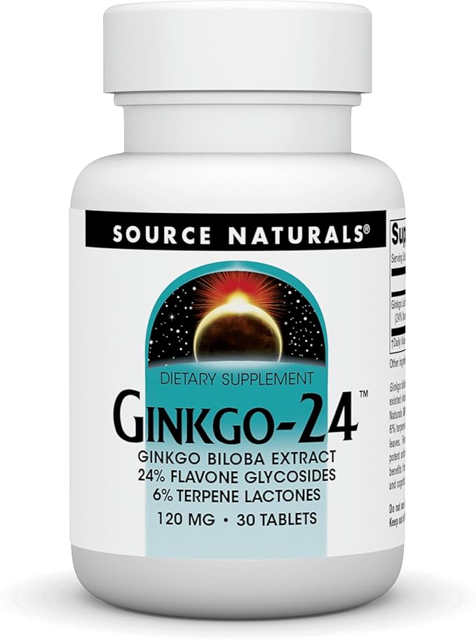 Source Naturals Ginkgo-24 120 mg 30 Tablets