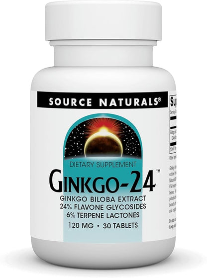 Source Naturals Ginkgo-24 120 mg 30 Tablets