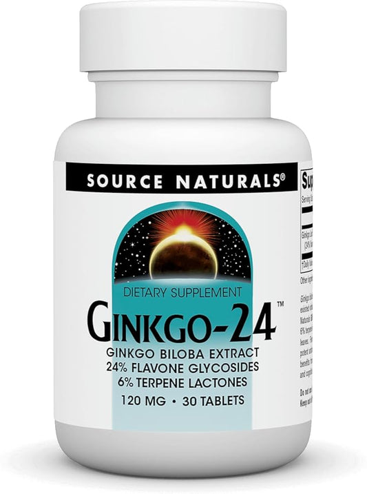 Source Naturals Ginkgo-24 120 mg 30 Tablets