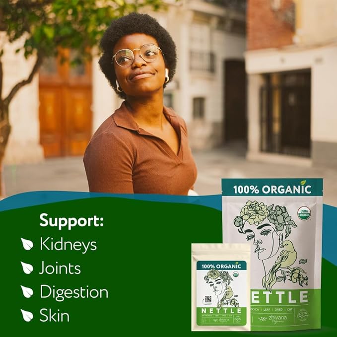 Super Value Pack 5 LB - Organic Stinging Nettle Leaf Tea - Allergy Relief, Blood Circulation, Fluid Balance - Support Joints, Hair, Skin