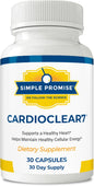 Simple Promise Cardio Clear 7 - Heart Health Supplements - Maintain Cellular Energy - Contains Coq 10, 30 Day Supply