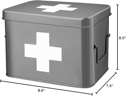 Flexzion First Aid Box Organizer, Empty 8.5 Inch