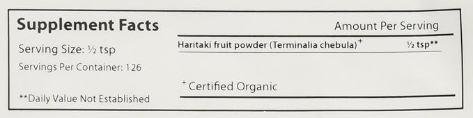 Banyan Botanicals Haritaki Powder 1/2 Pound