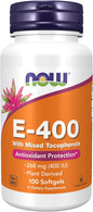NOW Supplements, Vitamin E-400 IU Mixed 100 Softgels