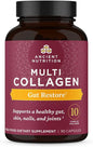 Collagen Pills with Probiotics for Gut Health by Ancient Nutrition, Multi Collagen Capsules Gut Restore 90 Ct, Supports Gut, Joints, Hair & Nails, Gluten Free, Paleo and Keto Friendly