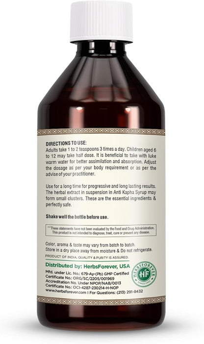 Anti Kapha Syrup for Respitory and 210 Millilitre 7.1 Ounce