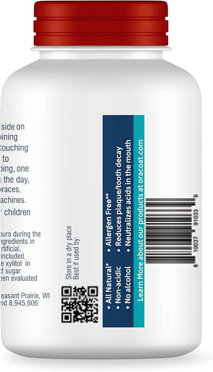 OraCoat XyliMelts Dry Mouth Relief Moisturizing Stick-On-Melts with Xylitol, 230 Count, Cinnamon, Helps Stimulate Saliva for Dry Mouth, Non-Acidic, Day & Night Use, Time Release for Up to 8-Hour