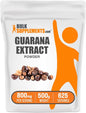 BulkSupplements.com Guarana Extract Powder - Natural Caffeine Supplement, from Guarana Seed, Guarana Powder - Gluten Free, 800mg per Serving, 500g (1.1 lbs) (Pack of 1)