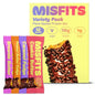 Misfits Vegan Protein Bars - Updated Recipe | Plant Based, Low Sugar & Carb, High Fiber Snacks | Variety Pack of 12 (4 Flavors)