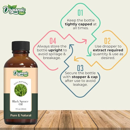 Black Spruce (Picea Mariana) Oil | Pure & Natural Essential Oil for Massage, Aroma & Diffuser - 30ml/1.01fl oz