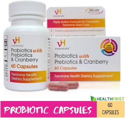 vH essentials Probiotics with Prebiotics and 60 Capsules 3)
