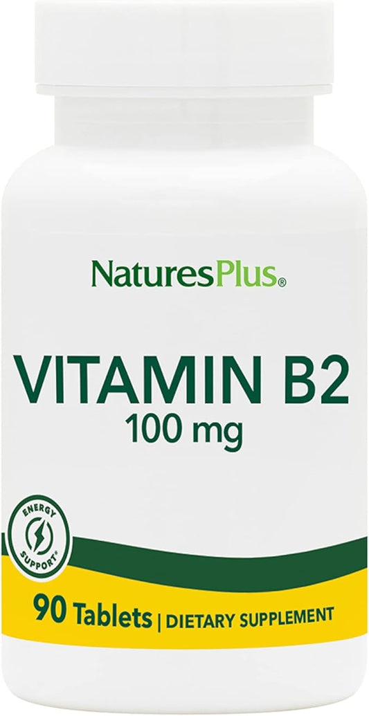 NaturesPlus Vitamin B2 (Riboflavin) 100 mg, 90 Vegetarian 90 Servings