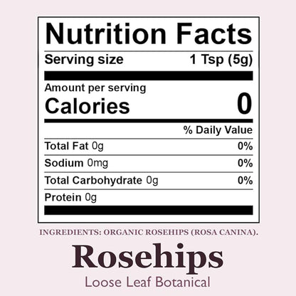 Organic Positively Botanicals Company, Rosehips, Loose 16 Ounce