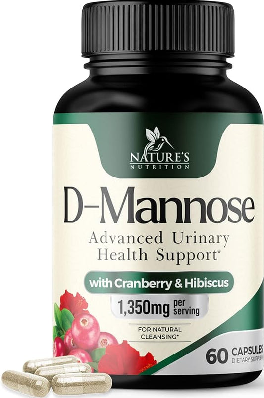 D-Mannose & Cranberry Extract 1350mg Advanced 60 Capsules
