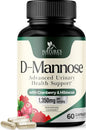 D-Mannose & Cranberry Extract 1350mg Advanced 60 Capsules