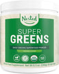 Super Greens Daily Greens Superfood Powder - Certified USDA Organic Green Powder w/20+ Whole Foods, Spirulina Powder, Wheat & Barley Grass - Probiotics, Fiber & Enzymes - Original Flavour, 30 Servings