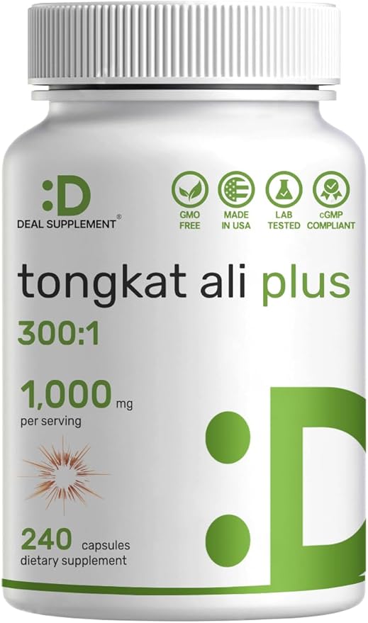 Tongkat Ali Extract 300:1 with Horny 1,100mg, 240* 240* Capsules