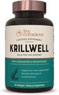 Live Conscious KrillWell, Joint, and Cognitive Support 2X More 30 Day