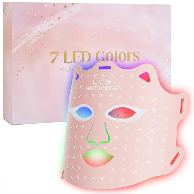 Red Light Therapy Mask for Face, 7 Colors