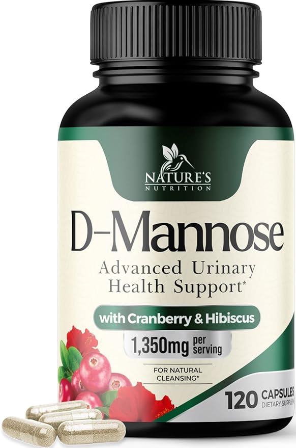 D-Mannose & Cranberry Extract 1350mg Advanced 120 Capsules