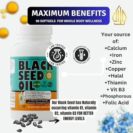 30 Days Thymoquinone Pure Turkish Black 90 Blackseed