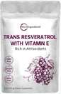 Pure Trans-Resveratrol Powder with Natural Vitamin 5 Ounce, 2 in 1 Formula,