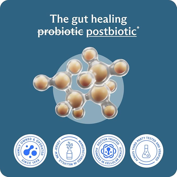 BodyBio Butyrate Supplement - Postbiotic for Gut Microbiome Health, Digestion and Regulation Support - Butyric Acid with Sodium - 60 Capsules