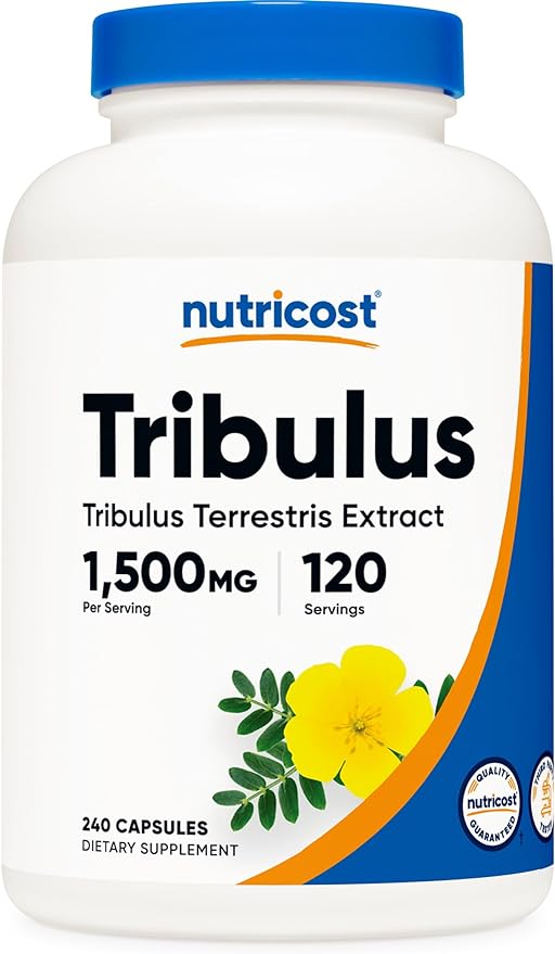 Nutricost Tribulus Terrestris Extract 1500mg, 240 Capsules 45% Saponins, 120 Servings,