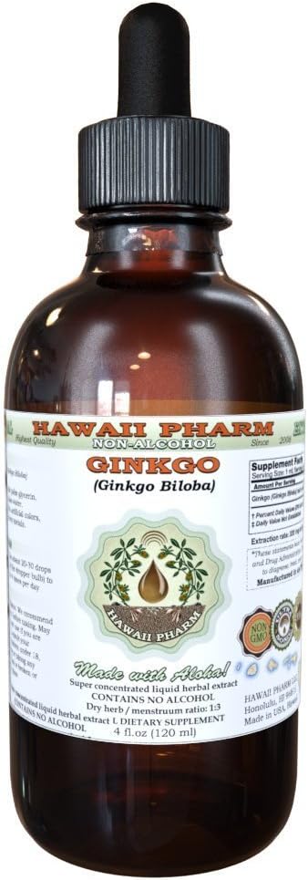 Hawaii Pharm Ginkgo Alcohol-FREE Liquid Extract, 4 oz