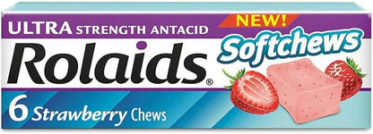 Ultra Strength Antacid Softchews, Strawberry, 6/Pack, 12 Packs/Box