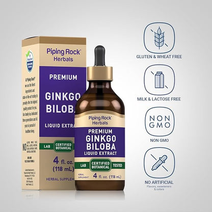 Piping Rock Ginkgo Biloba Supplements 4 fl