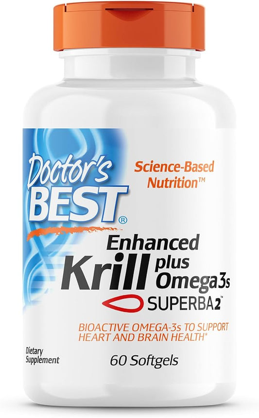 Doctor's Best Enhanced Superba Krill Plus 3s, 60 60 Count
