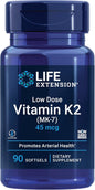 Life Extension Low Dose Vitamin K2 D3 Supplement 90 Softgels 60 Softgels