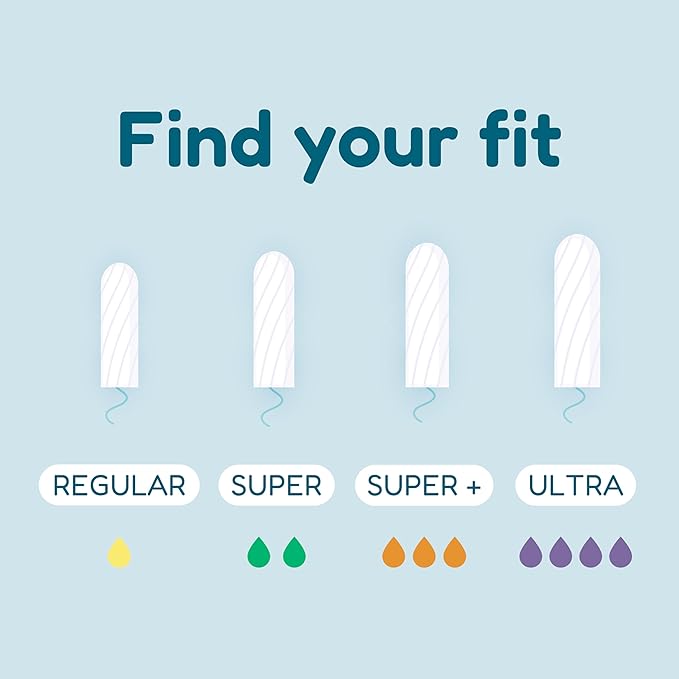 o.b. Tampons | Non-Applicator Tampon, Unscented 40ct (Pack 2)