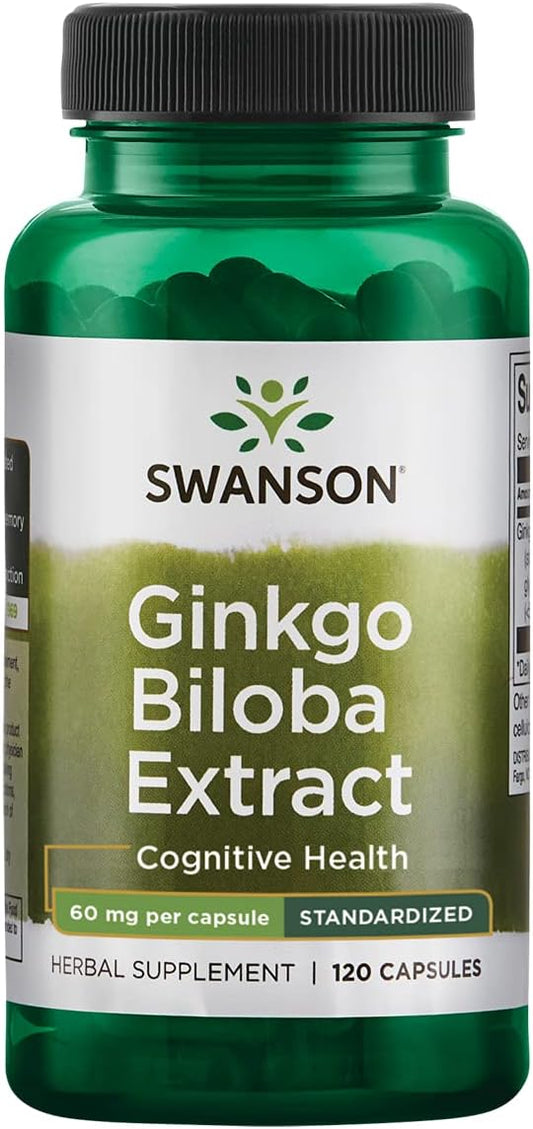 Swanson Ginkgo Biloba Extract 24% 60 120 Capsules