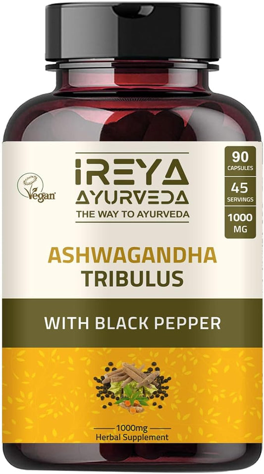 Ashwagandha Capsules Organic 1000mg (90 Capsules) 45 Days