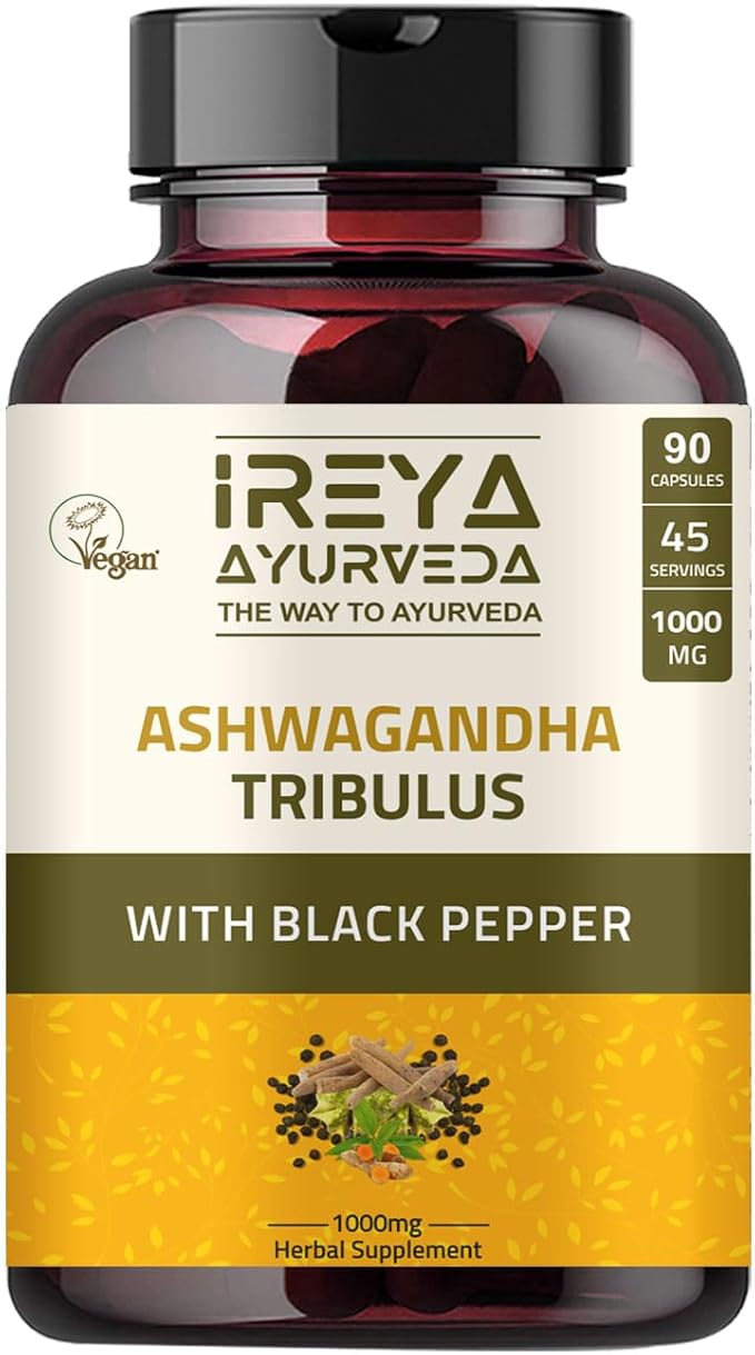 Ashwagandha Capsules Organic 1000mg (90 Capsules) 45 Days
