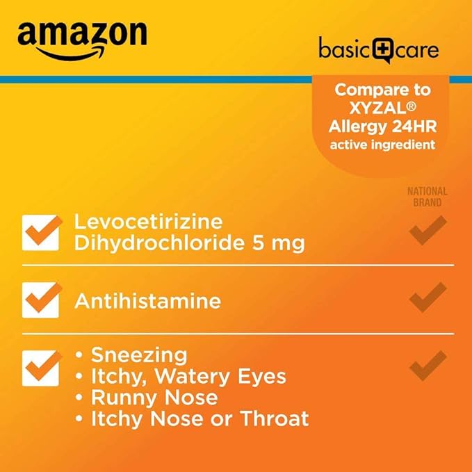 Amazon Basic Care 24 Hour Allergy 5 mg, 80 Count