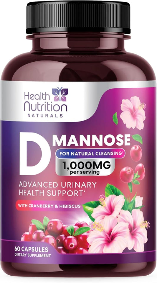 D-Mannose & Cranberry Extract 1350mg Advanced 60 Capsules