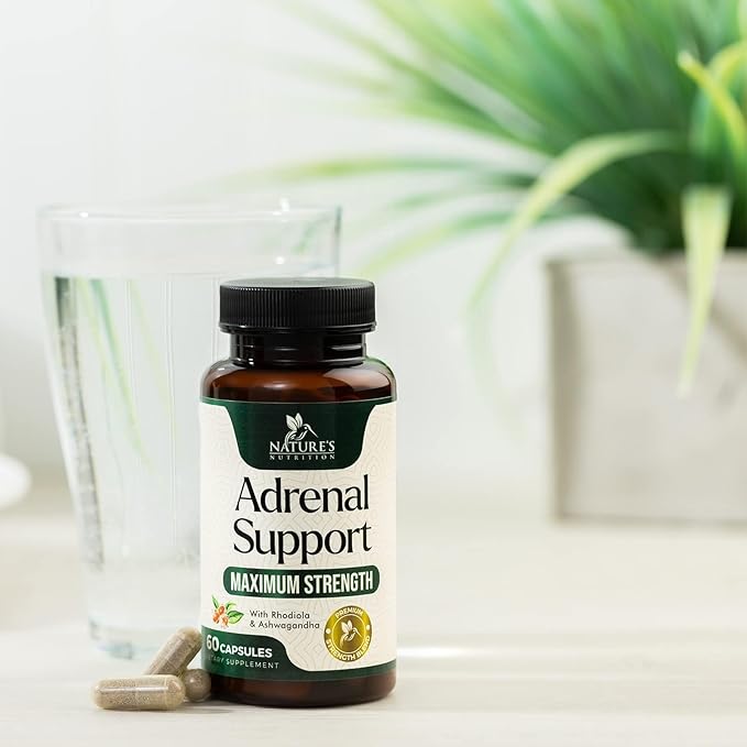 Adrenal Support Supplements & Cortisol Manager 10 Herbs 60 Capsules